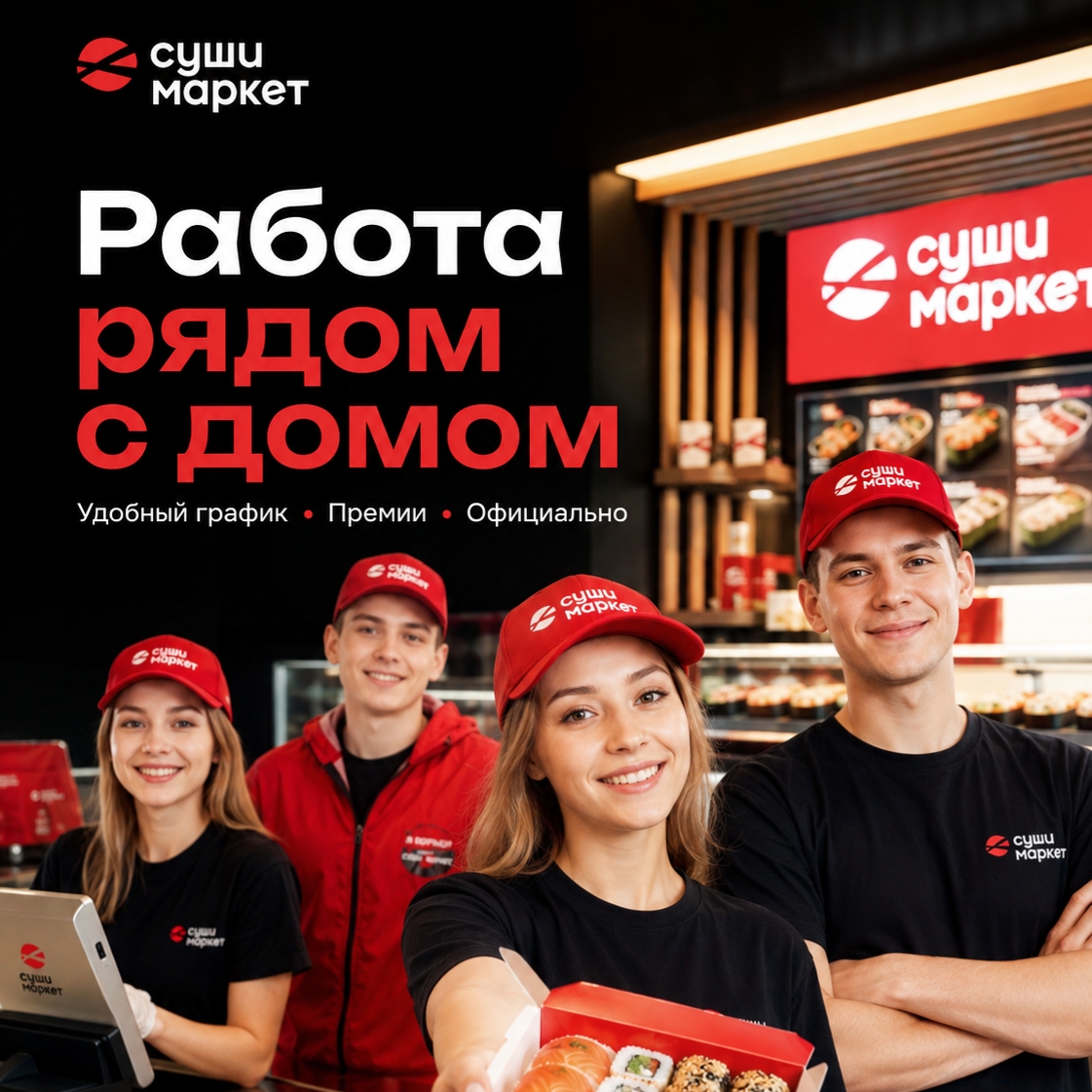 Иллюстрация к публикации «Гибкие условия для старта карьеры в Суши маркет»