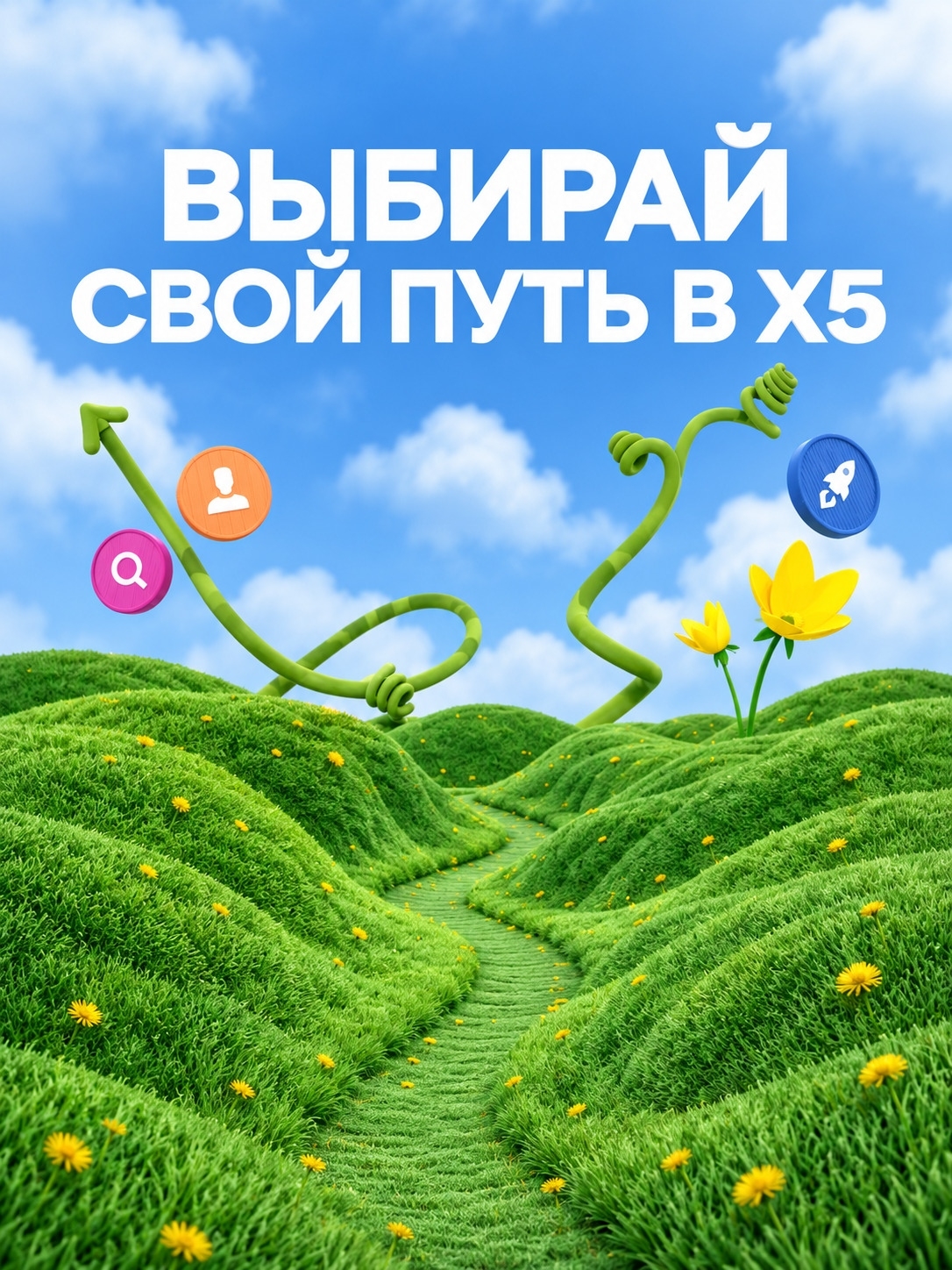 Мобильная обложка компании X5 Digital